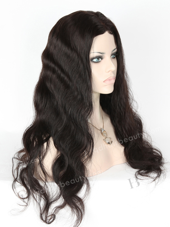 In Stock Indian Remy Hair 20" Body Wave Natural Color Full Lace Glueless Wig GL-01017